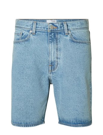Slhreg Alex Light Blue Denim Shorts Blue Selected