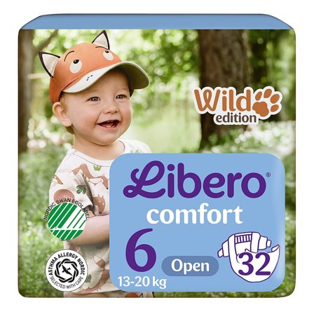 Libero Comfort Åbne Bleer Str. 6, 13-20 kg - 32 stk, Børn & Forældre, Bleer, Engangsbleer
