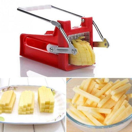Alg Pommes Frites Skærer Frugt Grøntsag Kartoffel Slicer Chips Strip Skæremaskine Maker Med Rustfrit Stål Blade Køkken Gadgets
