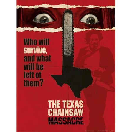 The Texas Chainsaw Massacre Newsprint Print 40cm x 30cm Röd/Svart/Vit Red/Black/White 40cm x 30cm