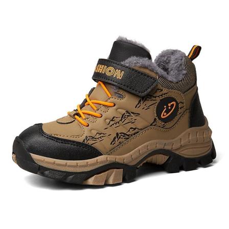 Pojkar Flick Sneakers Andas löparskor Barn Vinter Bomullsskor 833 LightBrown 39