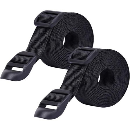 2 stk. Heavy Duty Utility Webbing Strap til Rygsækrejse, Sovepose Kompression, Bagage, Camping, Vandring