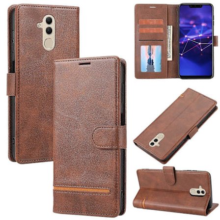 Klassinen lompakkokotelo nahkaa Huawei Mate 20 Lite -puhelimelle