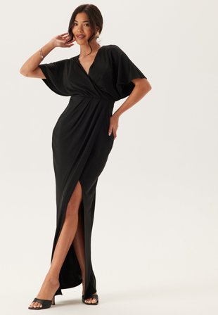 Bubbleroom Occasion-Wrap Slit Maxi Dress-38
