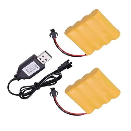 2X4.8V 700mAh Ni-Cd AA Akku Ladattava Akku SM-2P Pistoke RC Auto[HK]