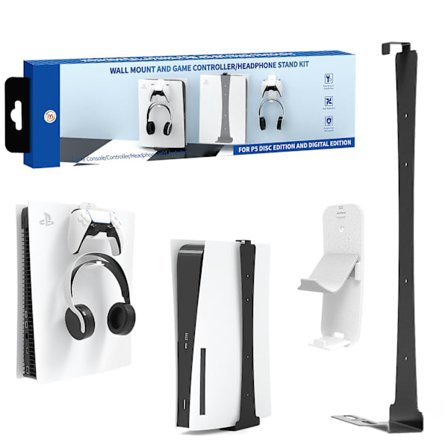 Ps5-seinätelinesarja, Ps5-seinäteline ohjaimen pidikkeellä, yhteensopiva Ps5/ns/ps4/xbox-ohjaimen kanssa - Ps5-tarvikkeet