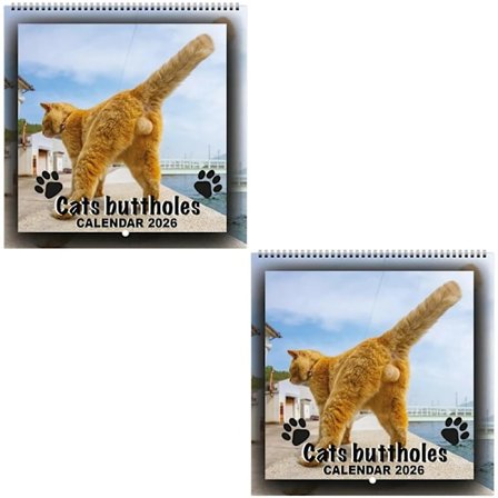 Katte Numser Kalender 2026 12 Månedlig Sjov Kattehale Vægkalender Familieplanlægger Planlægningsværktøj Til Stue Soveværelse