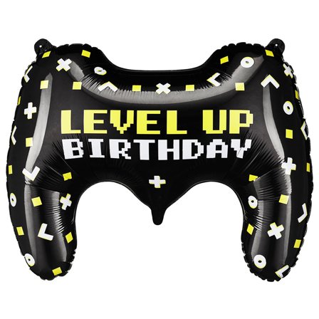 Peliohjain Folioilmapallo Level Up Birthday