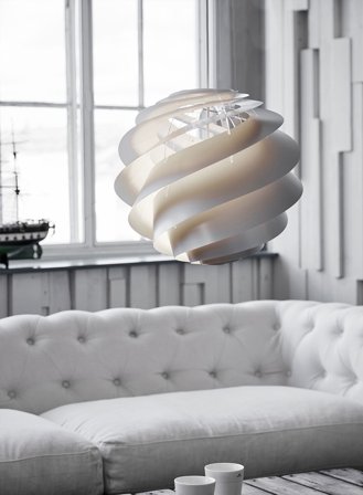 Swirl 3 taklampe Ø40 - hvit
