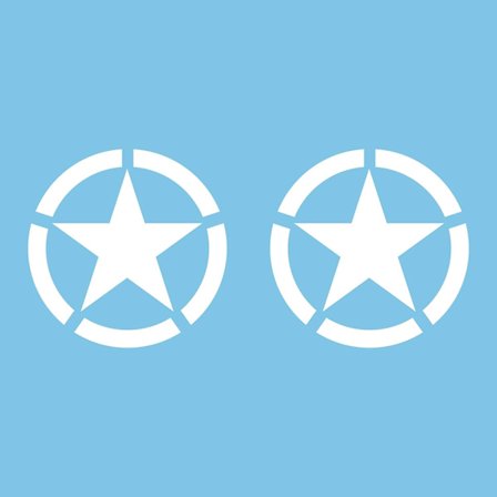 Heijastava pentagrammi polttoainesäiliön auton tarra, tähti auton tarra, 4x