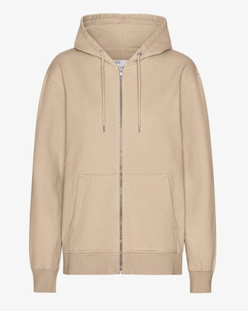 Classic Organic Zip Hood - Honey Beige - Male - 2XL