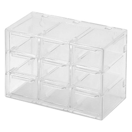 Gitteropbevaringsboks Støvfri Transparent Plastbeholder Organizer til Smykker Halskæde DIY Kunsthåndværk 9 Rum