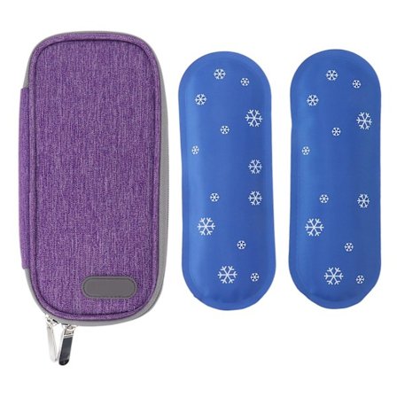 Type 1 Diabetes Insulin Kjøleveske - Bærbar Medisinsk Kjølebag for Reise med 2 Isposer