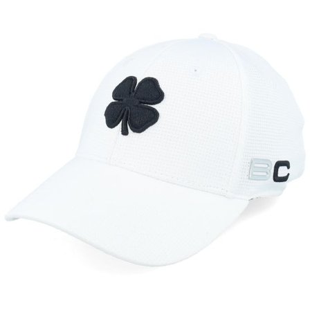 Black Clover - Vit flexfit Keps - Iron X Snow Cap White/Black Flexfit @ Hatstore