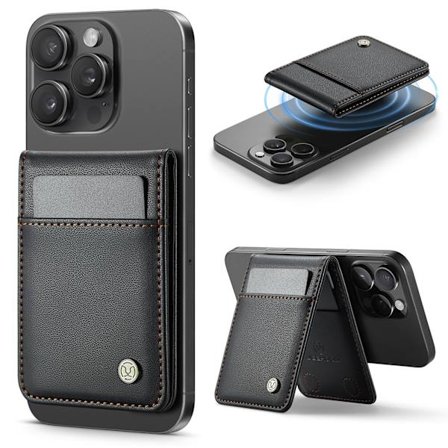 iPhone 17/16/15/14/13 telefondeksel med Magsafe kortholder, J06 Svart