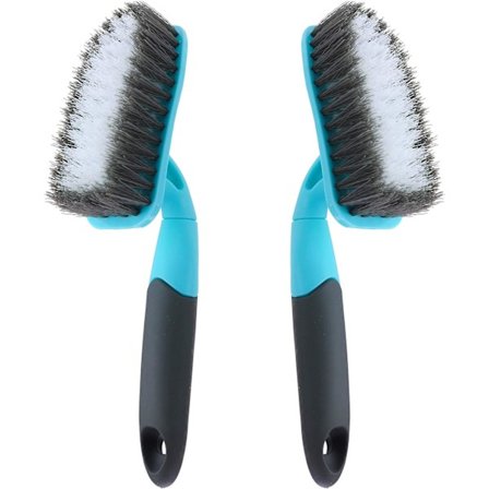 2-pak Skrubbørste til rengøring med langt håndtag, medium fast børste Badeværelsesrengøringsartikler