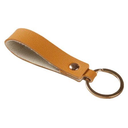 Håndlavet Eco Læder Nøglering PU Læder Læder Lysebrunt guld