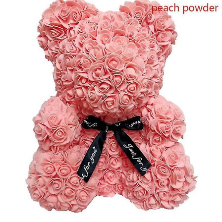 2024 40cm Teddybjørn Rose Hjerte Teddybjørn Kunstig Blomst Valentinsdag Gave