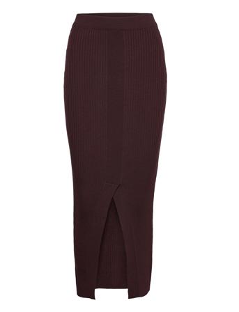 Onlmaddie Maxi Skirt Cc Knt Lång Kjol Vinröd ONLY