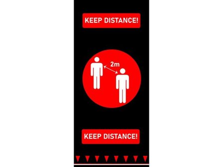 Mattor Håll Avstånd 90x200cm röd/svart - Lyreco - Kontorsmöbler och inredning - Entre och reception - Entremattor