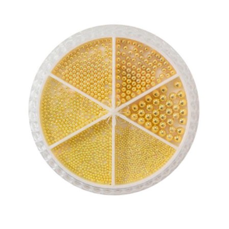 Nagelstorlek Boll Nageldekoration - Guldsmink