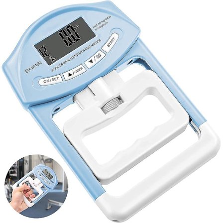 Digital Hånddynamometer Grebsstyrke Måleapparat, Blå