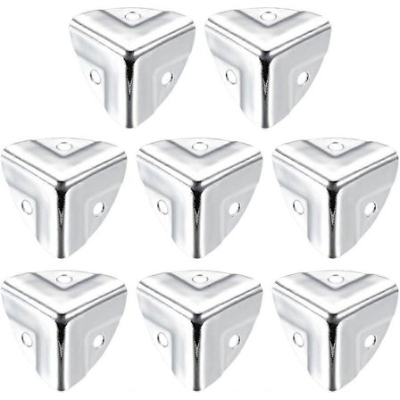 Hörnskydd Låda Möbel Metall Vinkelskydd Silverkant 22 x 22 x 22mm 8st