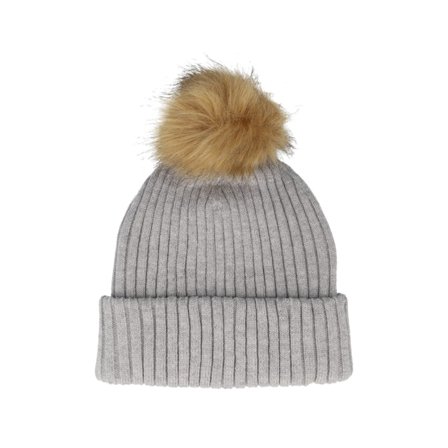 MJM Hats - Grigio pom Beanie - Womens Beanie Pia 42 Mix Grey Pom @ Hatstore