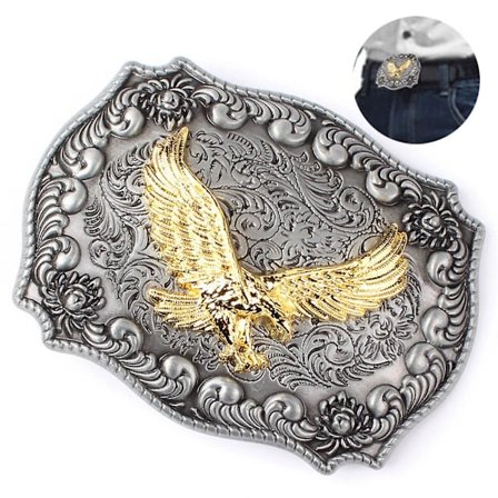 1 st Gold Bältespänne, Bältespännen för Män Kvinnor Metall Bälteshuvud Örn