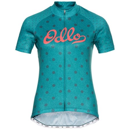 Odlo Women's Element S/S Cycling Jersey Women Short sleeved fitness sweater Green S