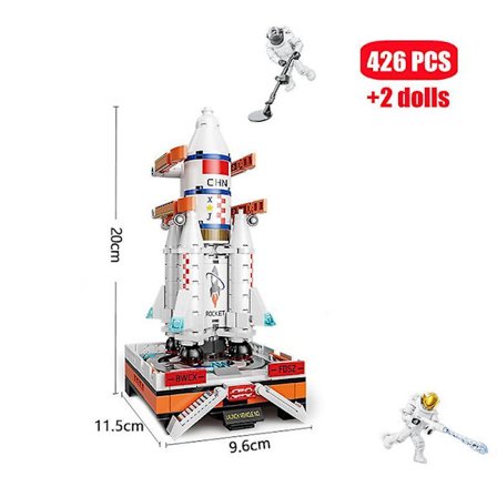 City Aerospace Rocket Launch Center Architecture Building Blocks Model Ideas Space Astronaut Figures Bricks Stem Toys For Kids426pcs No Box