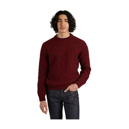 L'Exception Paris, Twisted sweater in recycled wool Rood, Heren, Maat:XS