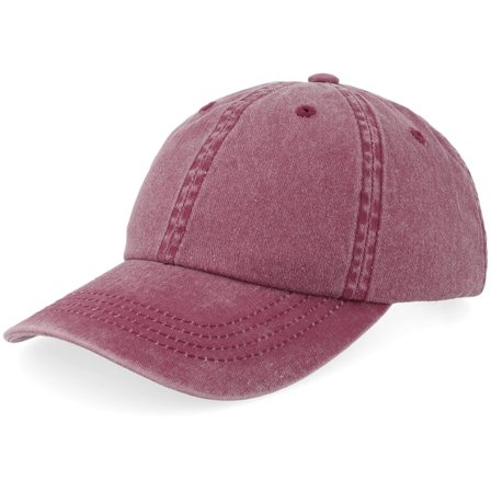 Equip - Rot unconstructed Cap - Kids Maroon Pigment Washed Dad Cap / Unconstructed @ Hatstore