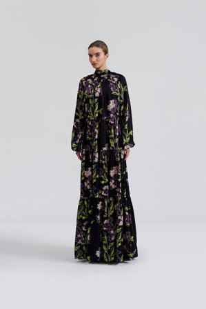 Malina - Jocelyn maxiklänning - L - Fall Florals Black