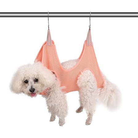 Riippumatto valjaat koirien trimmaajille, hengittävä riippumatto pussi lemmikeille, koiran trimmausvaljaat (S-koko, oranssi)