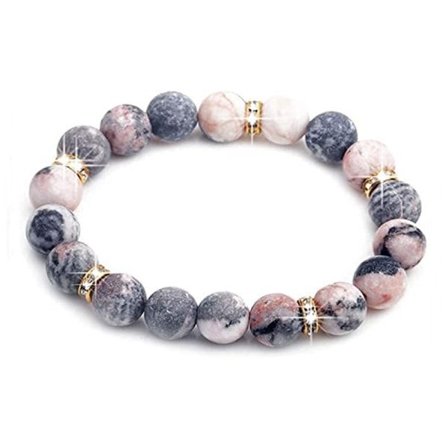 Helbredende armbånd for kvinner, angst krystallarmbånd chakra perler