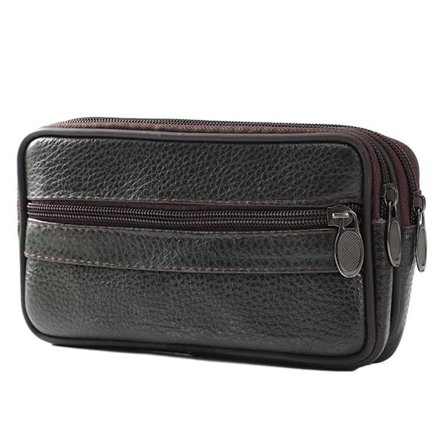 Belteveske i kuskinn for mobiltelefon, for menn, med plass til mobiltelefon og arbeidsverktøy