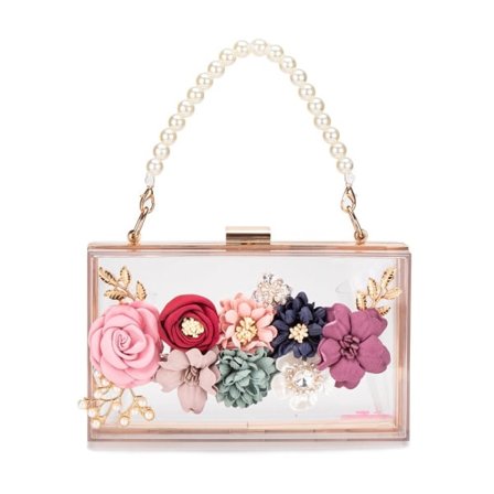 Naisten Akryyli Kukkakynäryhmät Olkalaukku Iltapuku