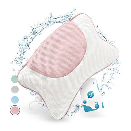 Badkudde vit M med sugkoppar, som badkudde nackkudde, badkudden för bad, badkuddar & duschkudde bad