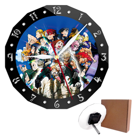 Kreativ My Hero Academia Moderne Enkel Skrivebordsklokke Veggklokke Klokke Anime Ornament Gave