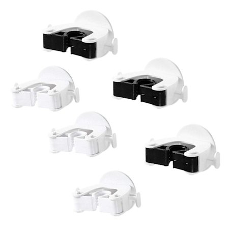 6 st Mopphållare Fri Stämpling Multifunktionell Sömlös Väggmonterad Mopp Kvastklämma