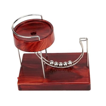 Perpetuel Maskine Kinetisk Kunst Bevægelse Inertiel Metal Automatisk Hoppende Bordlegetøj Boligindretning, Træ