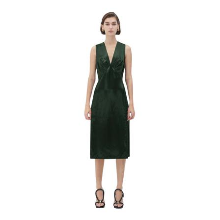 Bottega Veneta Midi Klänning grön, Dam, Dam, Storlek: M