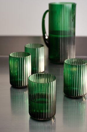 Jotex - Glass 4-pakning Grønn farge - MIKI - Kjøp Drikkeglass hos Jotex