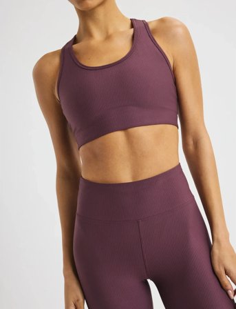 Röhnisch Ribbed R Sportsbra - Burgundy - XS