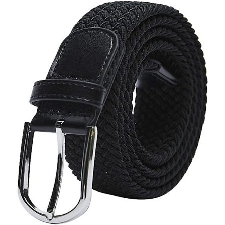 Unisex elastisk flätad elastisk bälte stretch bälte stretch b