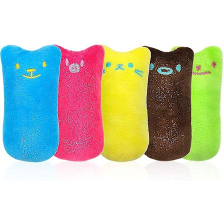 Katzenminze Plsch Spielzeug 5 Stck Plsch Daumen Geformt Katzenspielzeug Interaktive Kauen Spielzeug Catnip Toys Set Plsch Spielzeug Fr Alle Katzen Und