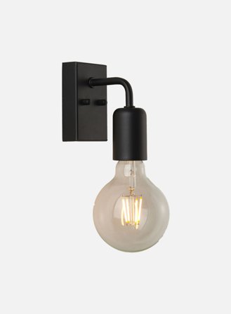 Elliot vegglampe 1 lys - sort