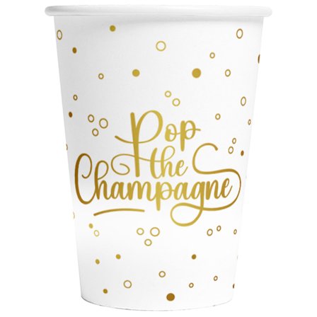Pappkopper Pop the Champagne 8-pakning