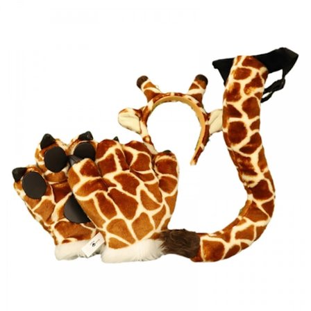 Søte Cosplay Tilbehør Ører Hårbøyle Pannebånd Labber Hansker Plysj Hale for Halloween Kostyme Dyreutkledning for P